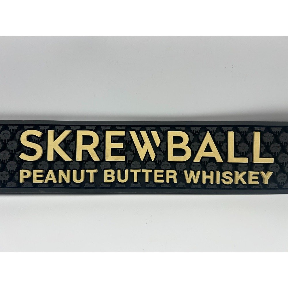 Skrewball Peanut Butter Whiskey Rubber Bar Drip Rail Runner Spill Mat Sheep Dog